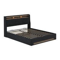 cama tapizada christin 160x200 con led y puerto usb vitalispa