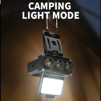 Linterna frontal JIASHUAIXIN especial para pesca nocturna, lámpara con clip para sombrero, batería de larga duración, sensor exterior ultraligero
