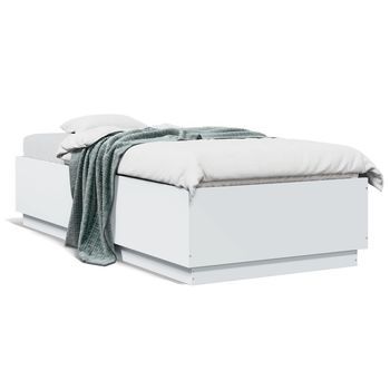 Cama Para Adulto | Cama Individual | Estructura De Cama Madera De Ingeniería Blanca 90x200 Cm