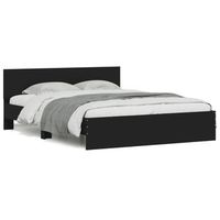 cama matrimonial  cama para adultos  estructura de cama con cabecero negra 140x190 cm
