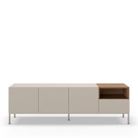 mueble de tv 3 puertas 1 cajon de madera y metal l180cm - beige
