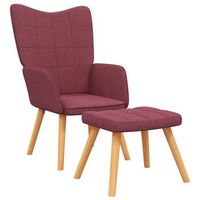 sillon de relax  sillon de salon  silla relax con reposapies tela rojo tinto