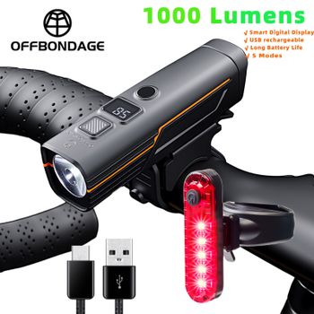 Luz de bicicleta, lámpara impermeable para bicicleta, carga tipo C, faros para Ciclismo de Carretera MTB, iluminación nocturna de seguridad diurna de alta luminosidad