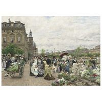 legendarte - cuadro lienzo impresion digital - le quai aux fleures - firmin girard - decoracion pared cm 50x70