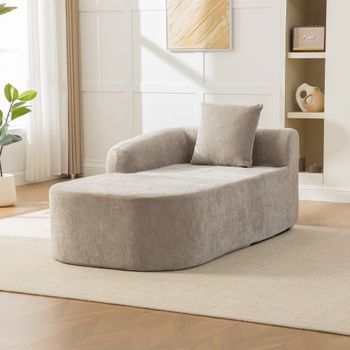 Sofá Modular Gris De Chenilla, Individual De Una Plaza Con Espuma 30d