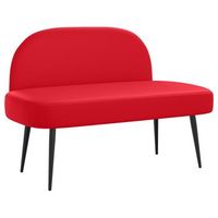 banco tapizado con respaldo rojo 110 x 60 x 76 cm vidaxl