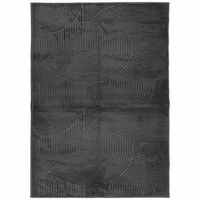 alfombra pelo corto look escandinavo iza antracita 240x340 cm vidaxl