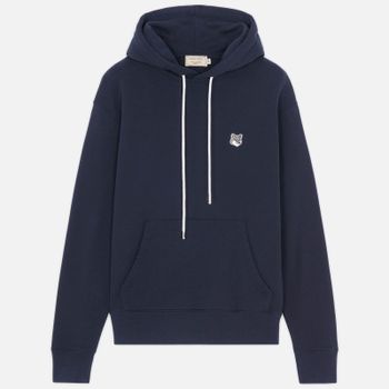 Maison Kitsuné Men's Grey Fox Head Patch Hoodie - Navy - L