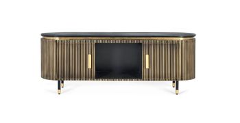 Mueble de tv bronce en madera de mango y bronce 150cm