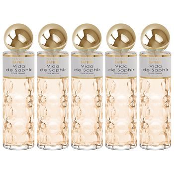 Pack De 5 Eau De Parfum Mujer Saphir Vida 200ml