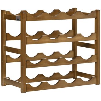 Estante de vino 43x23.5x38 cm marrón