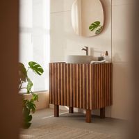 mueble de bano de madera de mango de 80 cm