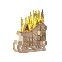 decoracion de navidad led marron claro trineo calendario de adviento impala