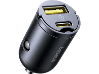 cargador coche - baseus tiny star mini universal tipo-c y usb 30w con cable negro cosmic
