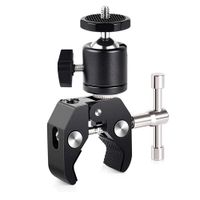 erikole super abrazadera con 360    mini abrazadera de liberacion rapida con cabeza de bola soporte para tripode clip de tornillo 14 para camara dslr gopro