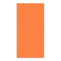 alfombra vinilica naranja 100x140cm mosaico hexagonos