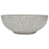 lavabo de bano moderno  lavabo sobre encimera redondo ceramica gris r41x14 cm