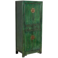 armario de madera verde 80x48x184h cm
