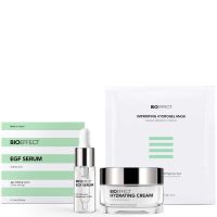 bioeffect icons set including egf serum hydrating cream 50ml and imprinting hydrogel mask 25g