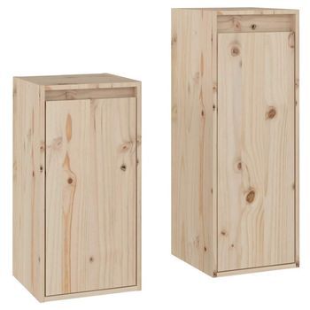Muebles Para Tv 2 Piezas Madera Maciza De Pino Vidaxl
