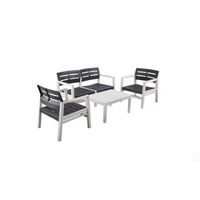 conjunto de salon para interior y exterior hecho con materiales reciclados bicolor - neoferr
