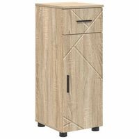 gabinete de bano roble sonoma 30 x 35 x 80 cm vidaxl