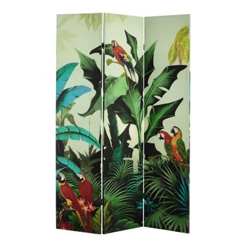 Biombo estampado tropical