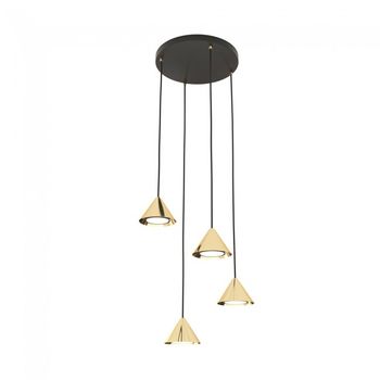 Lámpara colgante lout ii oro (4 luces)