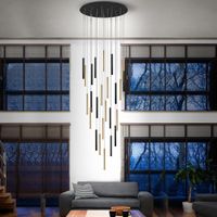 lampara colgante led varas dim 25x5w