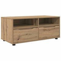 mueble de tv  mueble de salon  gabinete de tv con cajon roble artesanal 100 x 48 x 43 cm