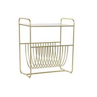 revistero metal espejo 76x35x83 dorado