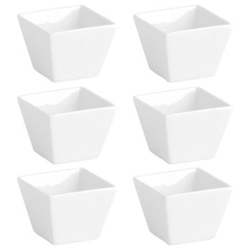 Set 6 boles porcelana blanca 7,5 cm