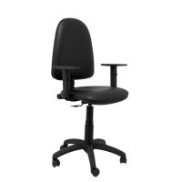 piqueras y crespo ayna silla similpiel con brazos regulables negro