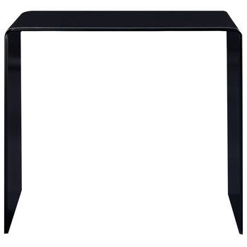 Mesa De Centro 50x50x45 Cm Vidrio De Seguridad Templado - Negro