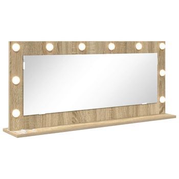 Espejo De Tocador Roble Sonoma 100 X 45 X 18 Cm Rectangular Vidaxl