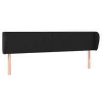 cabecero cama  panel de cabecera de cuero sintetico negro 163x23x7888 cm