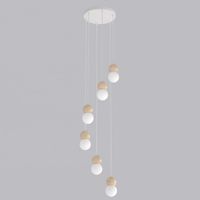 lampara colgante bara blanco 6 luces