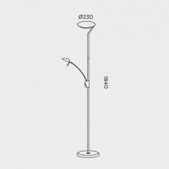 Lámpara de pie led pies (38w)