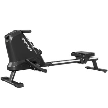 SPORTNOW Remadora 16 Niveles de Resistencia Magnética Riel de Aluminio Bluetooth Compatible con App   Aosom España