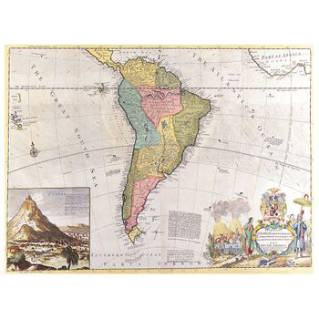 Legendarte - Cuadro Lienzo, Impresión Digital - Mapa Antiguo No. 12 - Decoración Pared Cm. 80x100