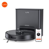aspiradora robotica ilife t20s ultra con estacion de autovaciado succion de 10000 pa bateria de 4600 mah tiempo de funcionamiento maximo de 300 minutos
