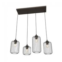 lampara de techo osmera negro 4 luces