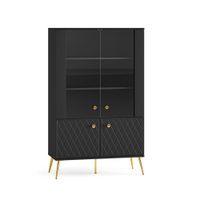 vajillero 4 puertas paneles de mdf negro