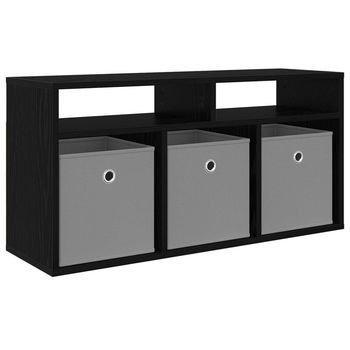 Mueble Bajo Con Cajón Roble Negro 87 X 27,5 X 43 Cm Vidaxl