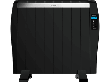Emisor térmico - Cecotec ReadyWarm 1800 Thermal Black, 1200 W, 8 Elementos, Pantalla LCD, Mando a distancia, Negro
