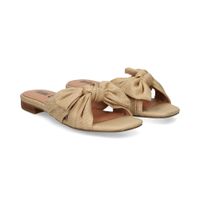 bibi lou sandalias planas mujer - beige talla 36