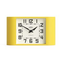 reloj de mesa compacto estilo metro en color amarillo
