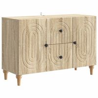 mueble de tv con cajon roble sonoma 89 x 345 x 60 cm vidaxl
