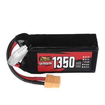 Batería LiPo ZOP Power 14.8V 1350mAh 150C 4S con conecto XT60 para drones RC