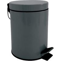 cubo basura pedal cosmeticos antracita 3l con cubo interior extraible